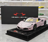 [Henson & Heaven] 1:18 Ferrari 2019 F8 Spider ピンク モデルカー レジン
