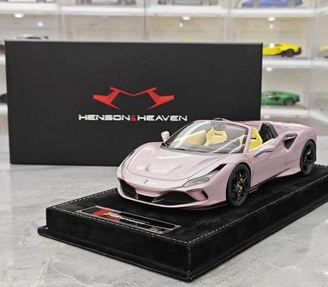 [Henson & Heaven] 1:18 Ferrari 2019 F8 Spider Pink Model Car Resin