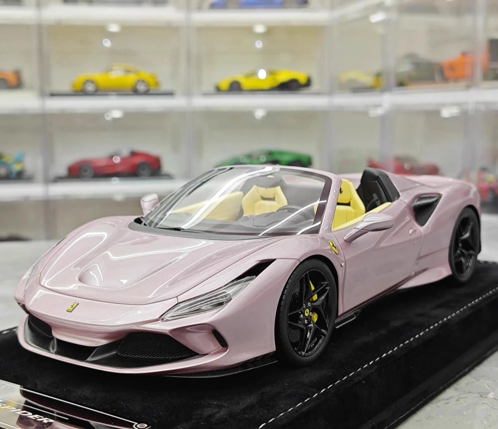 [Henson & Heaven] 1:18 Ferrari 2019 F8 Spider Pink Model Car Resin