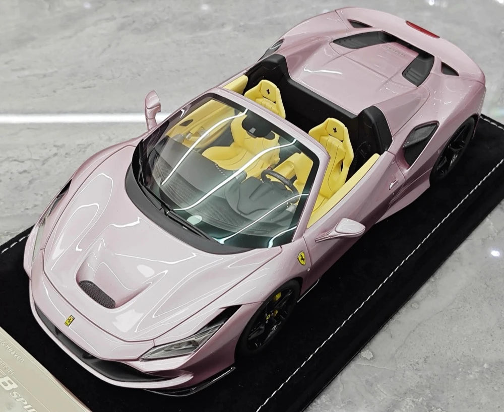 [Henson & Heaven] 1:18 Ferrari 2019 F8 Spider Pink Model Car Resin