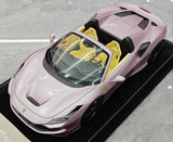 [Henson & Heaven] 1:18 Ferrari 2019 F8 Spider ピンク モデルカー レジン