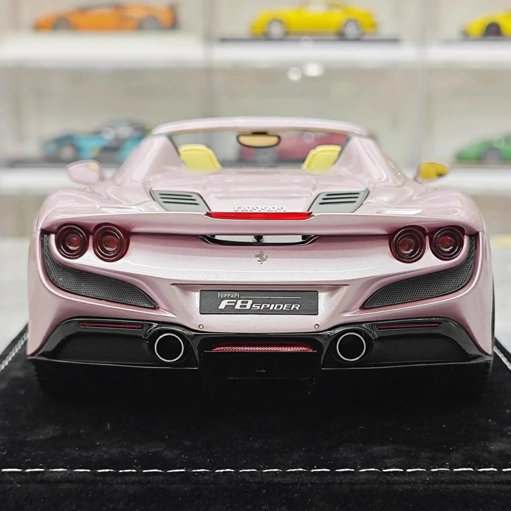 [Henson & Heaven] 1:18 Ferrari 2019 F8 Spider Pink Model Car Resin