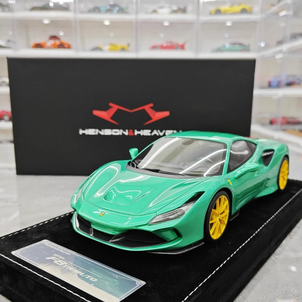 [Henson & Heaven] 1:18 Ferrari 2019 F8 Tributo Green Model Car Resin