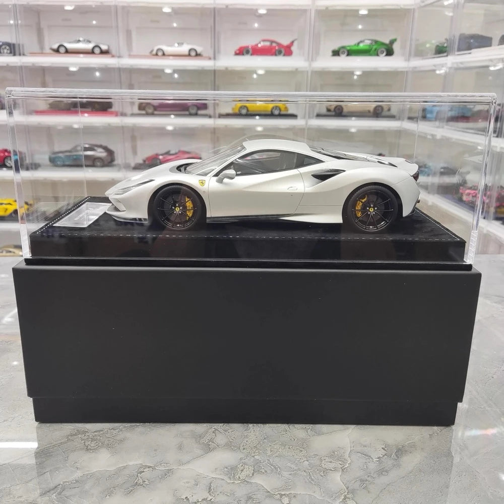 [Henson & Heaven] 1:18 Ferrari 2019 F8 Tributo argent voiture miniature Resin