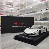[Henson & Heaven] 1:18 Ferrari 2019 F8 Tributo Silver Model Car Resin