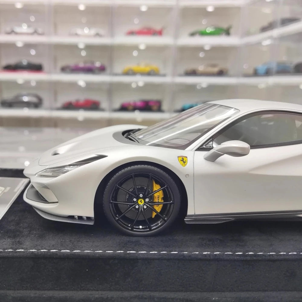 [Henson & Heaven] 1:18 Ferrari 2019 F8 Tributo argent voiture miniature Resin
