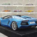 Henson & Heaven Lamborghini 2013 Aventador LP700-4 Roadster Azzurro Thetis 1:18 – Resina modello in resina collezionabile