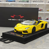 Henson & Heaven Lamborghini 2013 Aventador LP700-4 Roadster Giallo Genio 1:18 – Resina de Modelo de Resina de Coleção