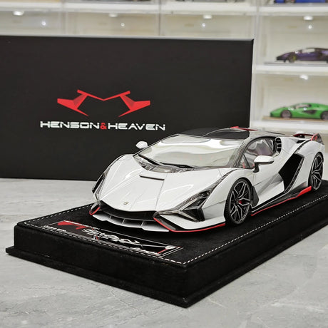 Henson & Heaven Lamborghini 2019 Sian FKP 37 Argento 1:18 – Modello in resina da collezione