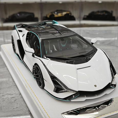 Henson & Heaven Lamborghini 2019 Sian FKP 37 Bianco Canopus 1:18 – Resina modello in resina collezionabile