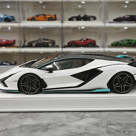 Henson & Heaven Lamborghini 2019 Sian FKP 37 Bianco Canopus 1:18 – Resina modello in resina collezionabile