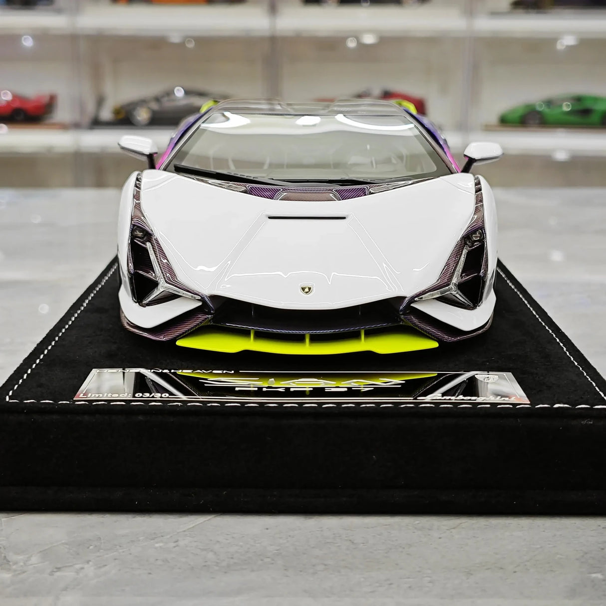 Henson & Heaven Lamborghini 2019 Sian FKP 37 Bianco Canopus Gradient 1:18 – Resina modello in resina collezionabile