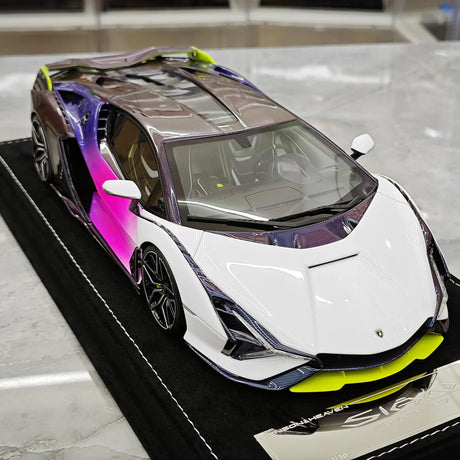 Henson & Heaven Lamborghini 2019 Sian FKP 37 Bianco Canopus Gradient 1:18 – Resina modello in resina collezionabile