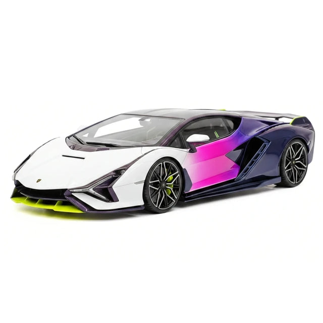 Henson & Heaven Lamborghini 2019 Sian FKP 37 Bianco Canopus Gradient 1:18 – Resina modello in resina collezionabile