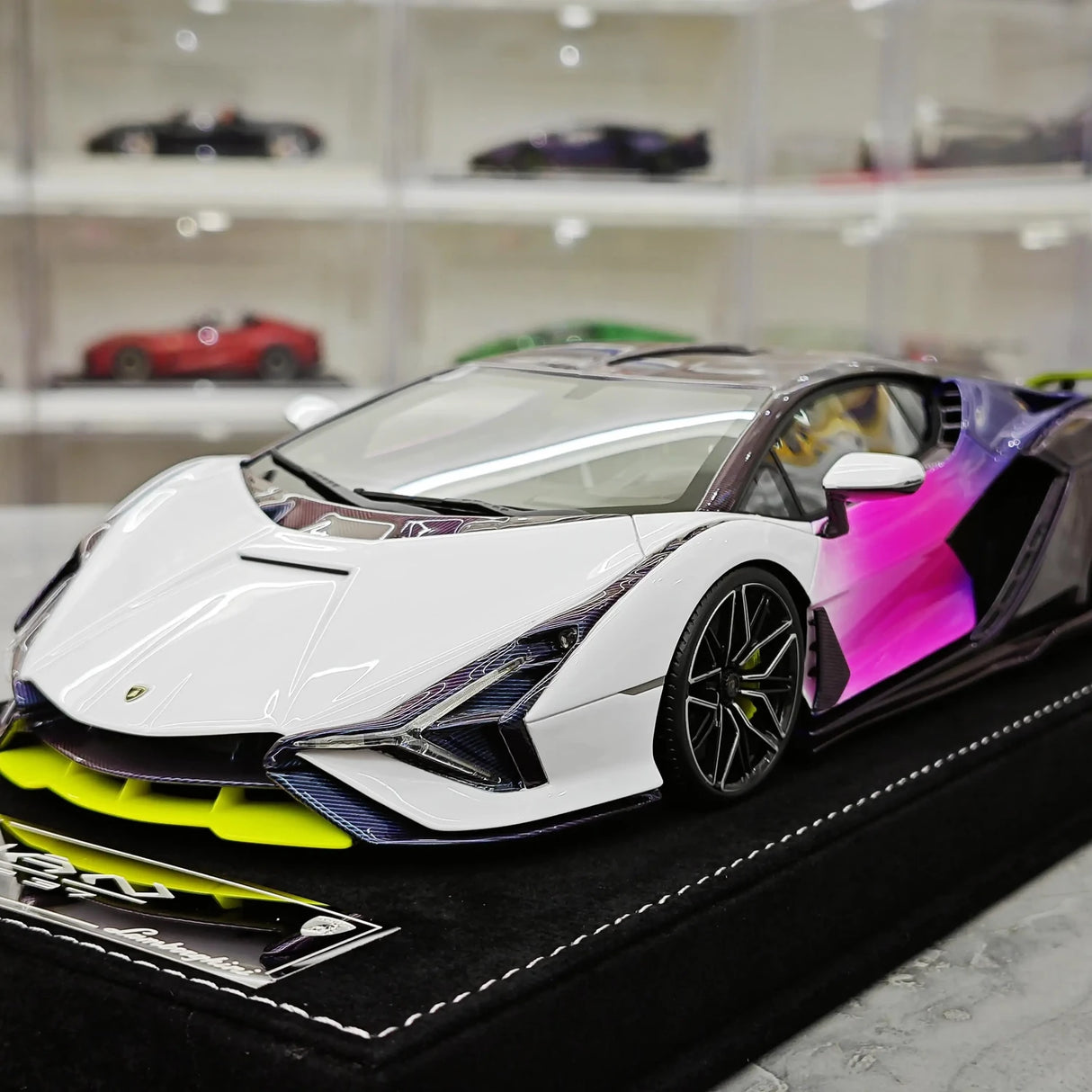 Henson & Heaven Lamborghini 2019 Sian FKP 37 Bianco Canopus Gradient 1:18 – Resina modello in resina collezionabile