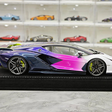Henson & Heaven Lamborghini 2019 Sian FKP 37 Bianco Canopus Gradient 1:18 – Resina modello in resina collezionabile