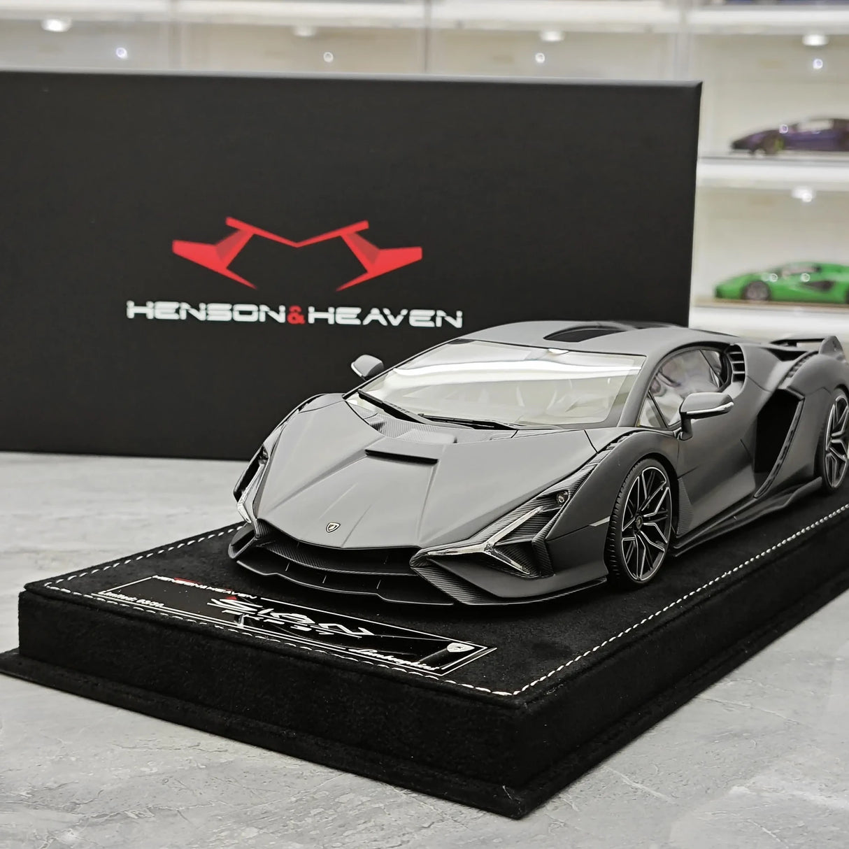 Henson & Heaven Lamborghini 2019 Sian FKP 37 Nero Noctis 1:18 – Modello in resina collezionabile