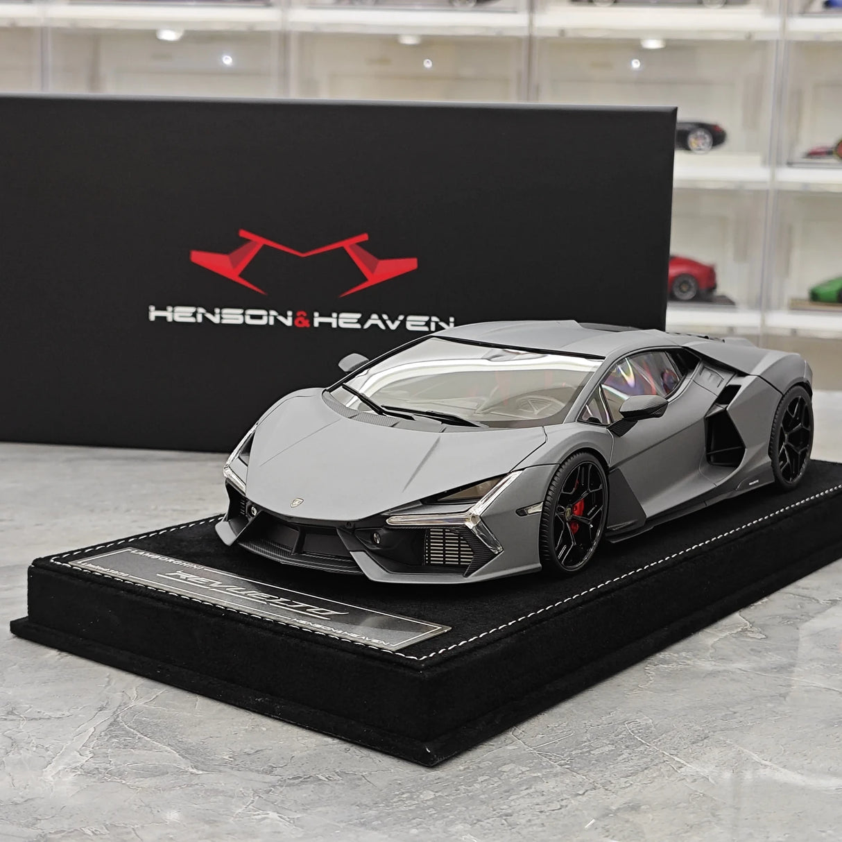 Henson & Heaven Lamborghini 2024 Revuelto Gray 1:18 – Resina da collezione in resina modello