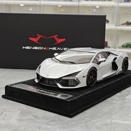 Henson & Heaven Lamborghini 2024 Revuelto Silver 1:18 – Resina modello in resina collezionabile