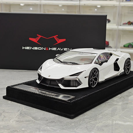 Henson & Heaven Lamborghini 2024 Revuelto White 1:18 – Resina da collezione per modelli in resina