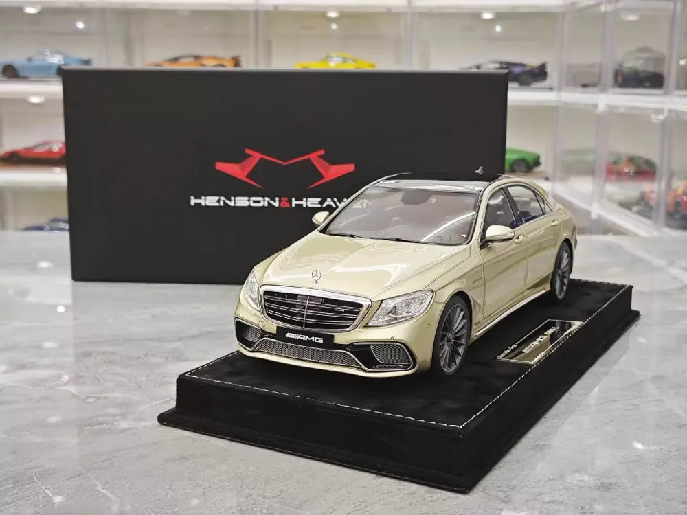 [Henson & Heaven] 1:18 Mercedes-Benz 2020 AMG S65L W222 guld modellbil harts