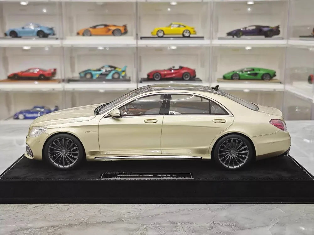 [Henson & Heaven] 1:18 Mercedes-Benz 2020 AMG S65L W222 guld modellbil harts