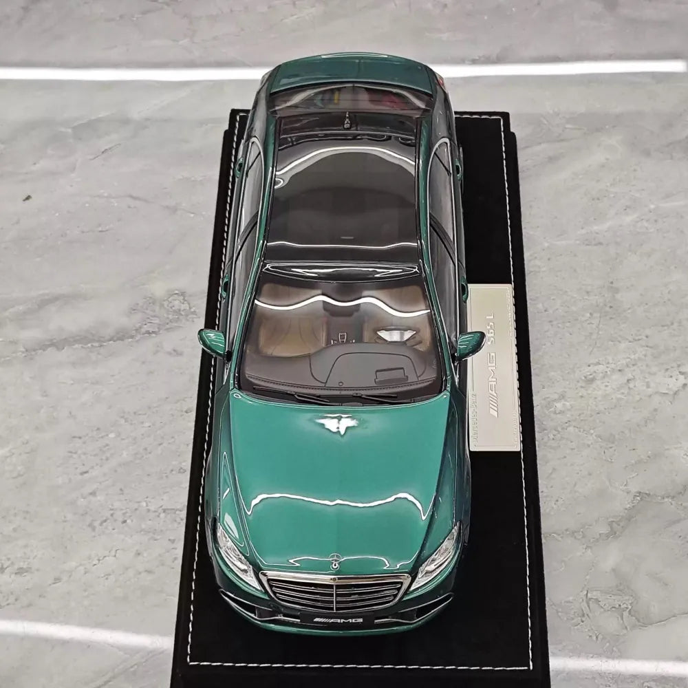 [Henson och Heaven] 1:18 Mercedes-Benz 2020 AMG S65L W222 grön modellbil resin