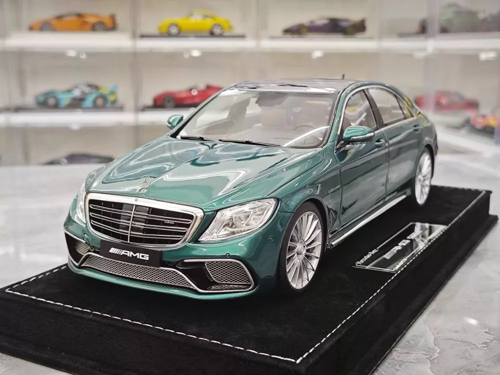 [Henson och Heaven] 1:18 Mercedes-Benz 2020 AMG S65L W222 grön modellbil resin