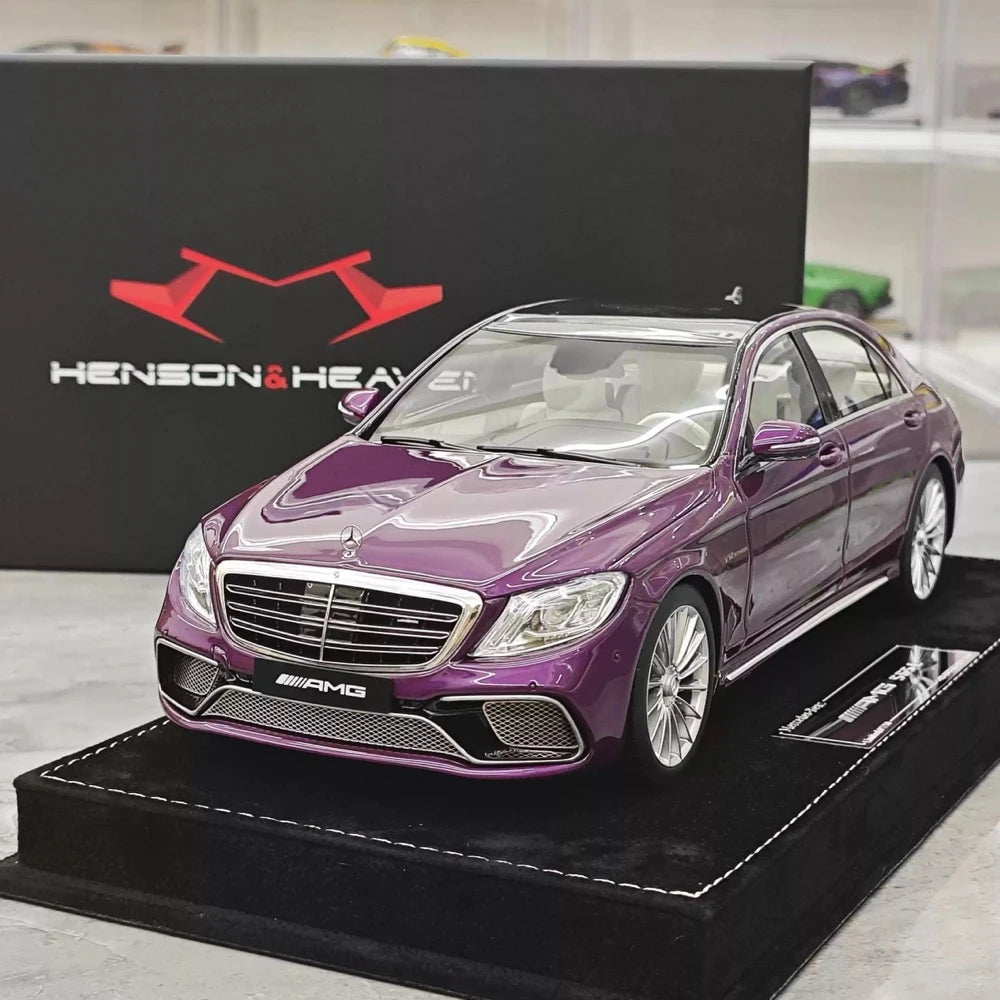 [Henson & Heaven] 1:18 Mercedes-Benz 2020 AMG S65L W222 Purple Model Car Resin
