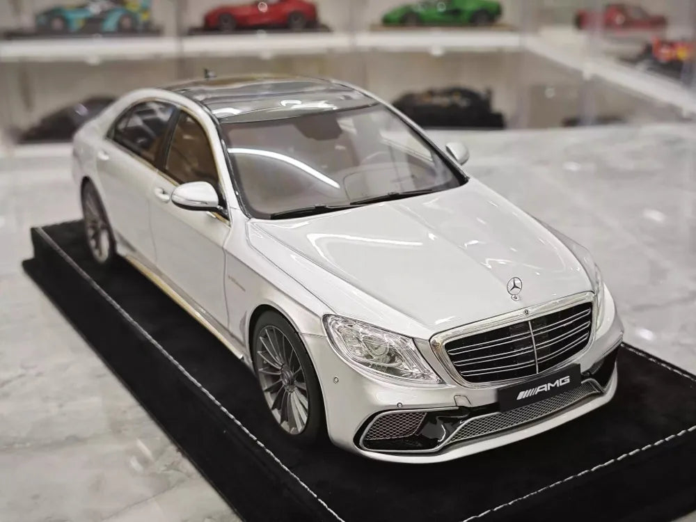 [Henson & Heaven] 1:18 Mercedes-Benz 2020 AMG S65L W222 argent voiture miniature Resin