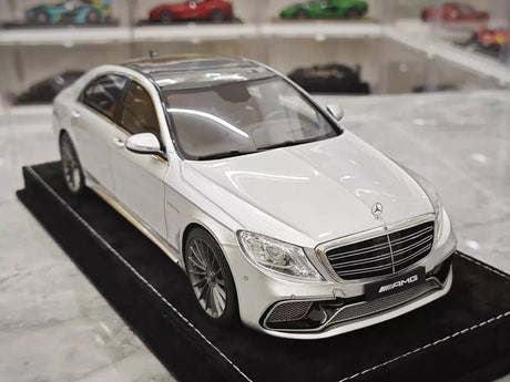 [Henson & Heaven] 1:18 Mercedes-Benz 2020 AMG S65L W222 Silver Model Car Resin