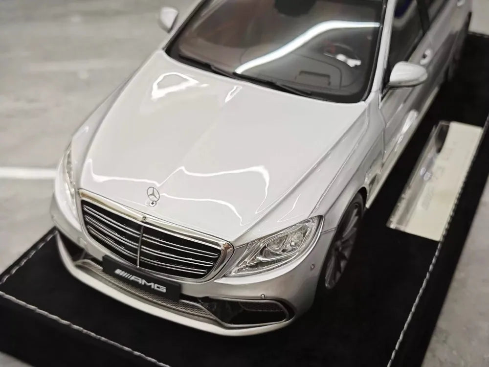 [Henson & Heaven] 1:18 Mercedes-Benz 2020 AMG S65L W222 argent voiture miniature Resin