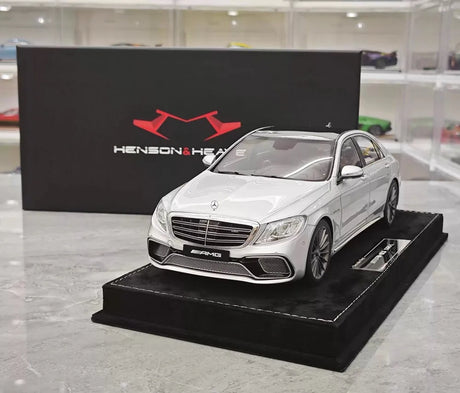 [Henson & Heaven] 1:18 Mercedes-Benz 2020 AMG S65L W222 Silver Model Car Resin