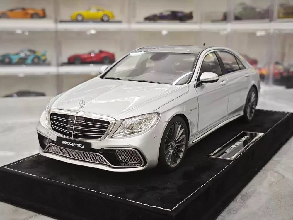 [Henson & Heaven] 1:18 Mercedes-Benz 2020 AMG S65L W222 argent voiture miniature Resin