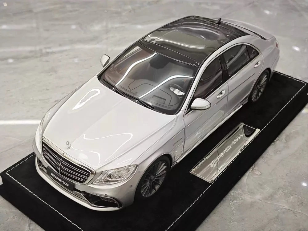 [Henson & Heaven] 1:18 Mercedes-Benz 2020 AMG S65L W222 argent voiture miniature Resin