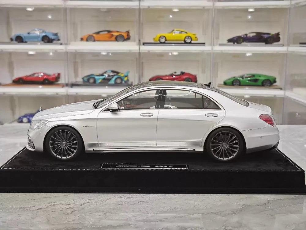 [Henson & Heaven] 1:18 Mercedes-Benz 2020 AMG S65L W222 Silver Model Car Resin