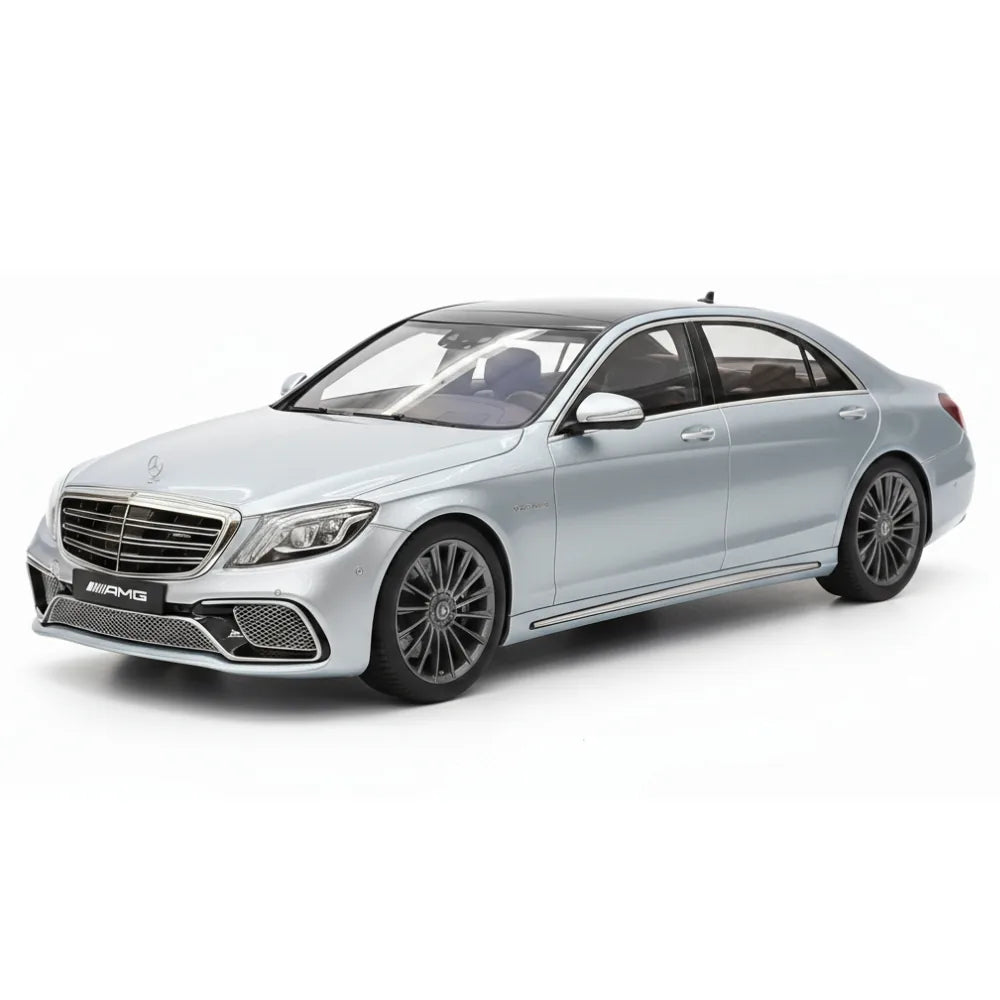 [Henson & Heaven] 1:18 Mercedes-Benz 2020 AMG S65L W222 Silver Blue Model Car Resin