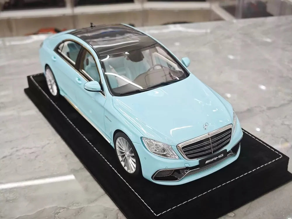 [Henson & Heaven] 1:18 Mercedes-Benz 2020 AMG S65L W222 Tiffany blauw modelauto Hars