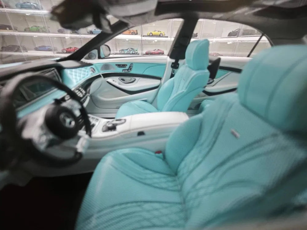 [Henson & Heaven] 1:18 Mercedes-Benz 2020 AMG S65L W222 Tiffany blauw modelauto Hars