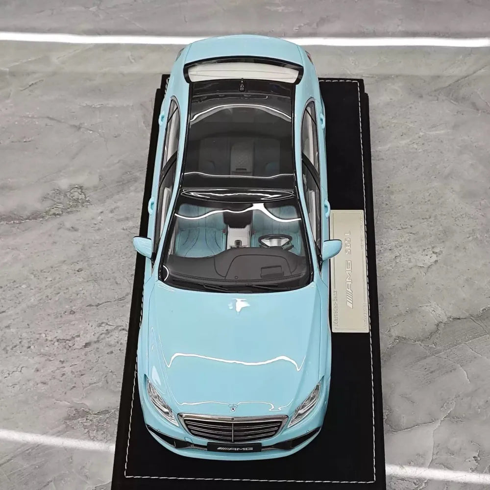 [Henson & Heaven] 1:18 Mercedes-Benz 2020 AMG S65L W222 Tiffany blauw modelauto Hars