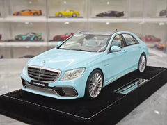 [Henson & Heaven] 1:18 Mercedes-Benz 2020 AMG S65L W222 Tiffany blauw modelauto Hars