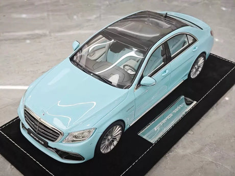[Henson & Heaven] 1:18 Mercedes-Benz 2020 AMG S65L W222 Tiffany Blue Model Car Resin