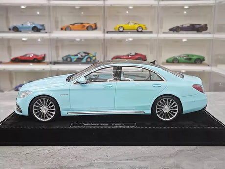 [Henson & Heaven] 1:18 Mercedes-Benz 2020 AMG S65L W222 Tiffany Blue Model Car Resin