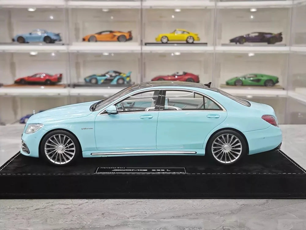[Henson & Heaven] 1:18 Mercedes-Benz 2020 AMG S65L W222 Tiffany blauw modelauto Hars