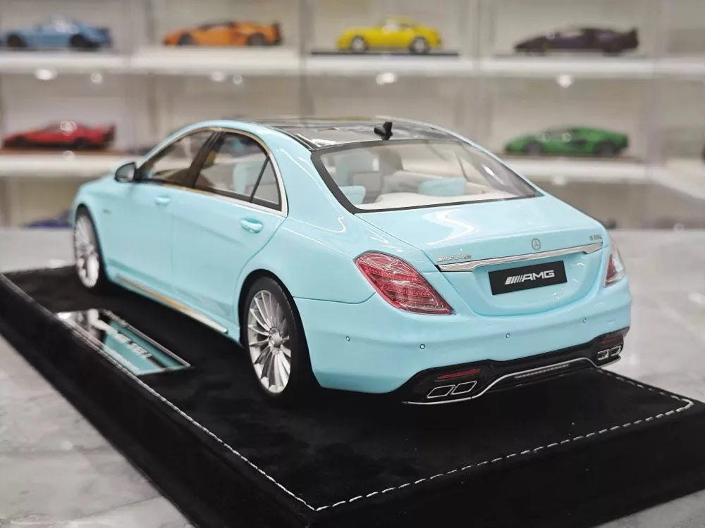 [Henson & Heaven] 1:18 Mercedes-Benz 2020 AMG S65L W222 Tiffany Blue Model Car Resin
