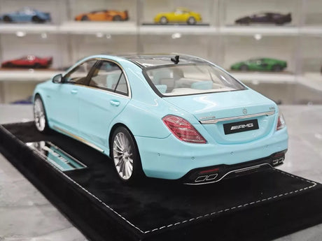 [Henson & Heaven] 1:18 Mercedes-Benz 2020 AMG S65L W222 Tiffany Blue Model Car Resin