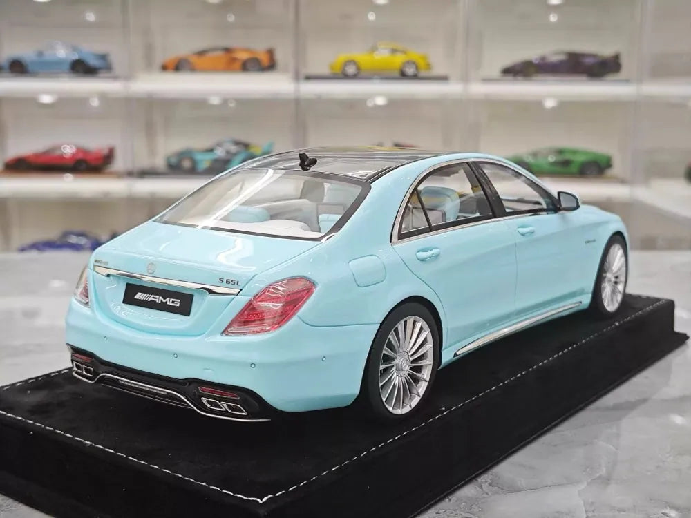[Henson & Heaven] 1:18 Mercedes-Benz 2020 AMG S65L W222 Tiffany blauw modelauto Hars