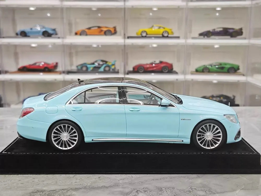 [Henson & Heaven] 1:18 Mercedes-Benz 2020 AMG S65L W222 Tiffany blauw modelauto Hars