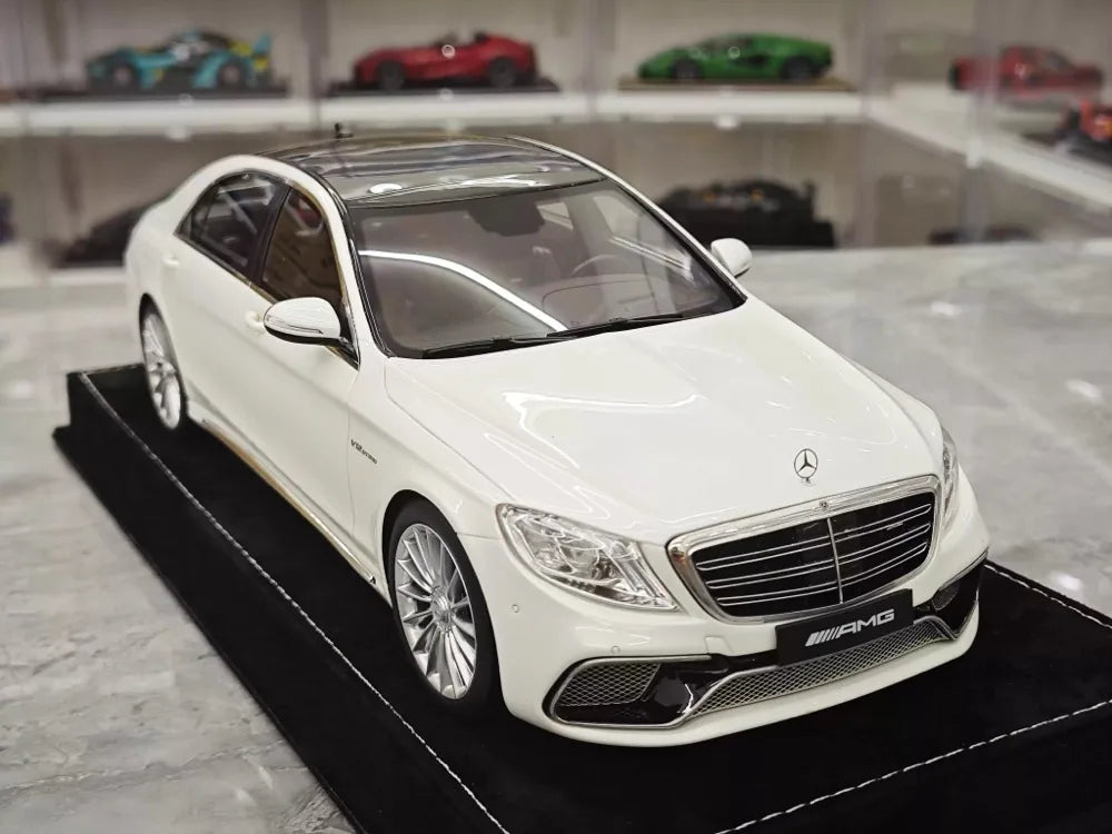 [Henson & Heaven] 1:18 Mercedes-Benz 2020 AMG S65L W222 White Model Car Resin