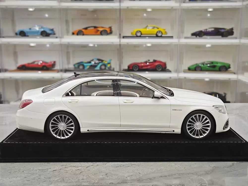 [Henson & Heaven] 1:18 Mercedes-Benz 2020 AMG S65L W222 White Model Car Resin